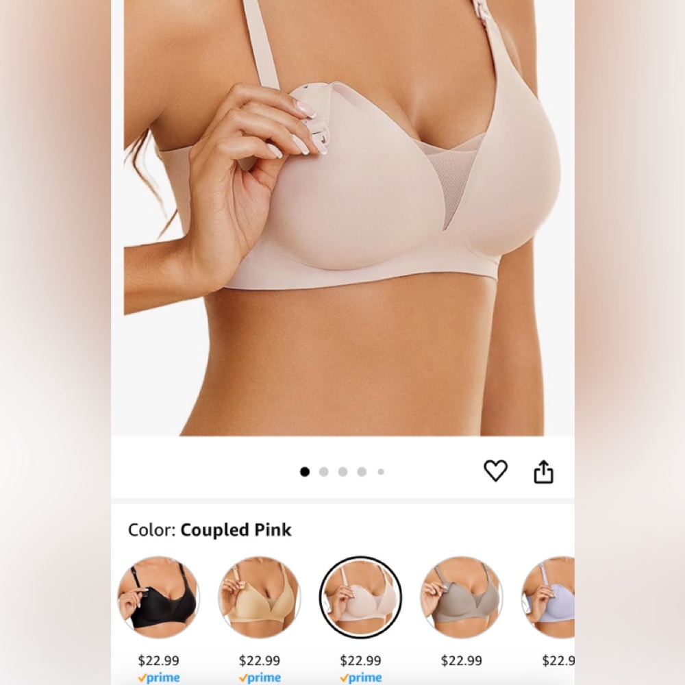 Bundle of 2 Nursing Bras Breastfeeding Seamless Pregnancy Maternity Wireless